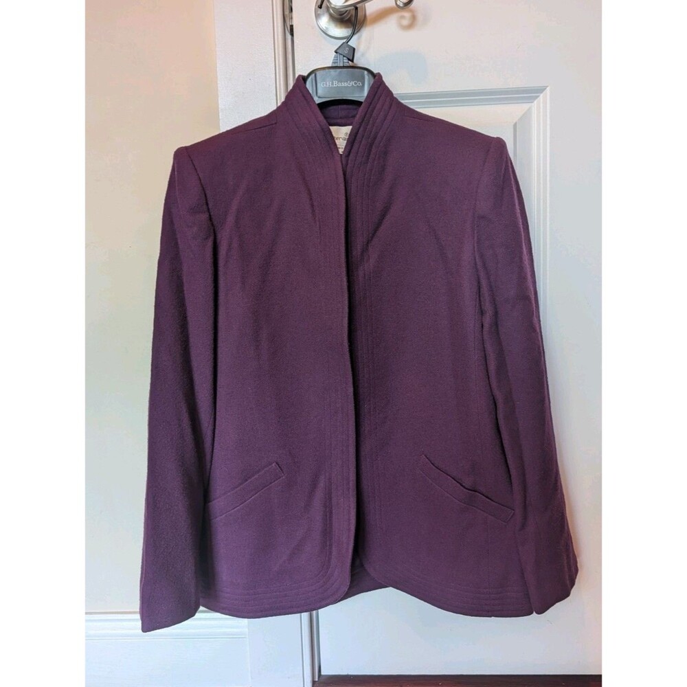 Vintage Weathervane 100% Wool Purple Blazer Size 8  ILGWU USA Academia Preppy
